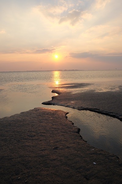 coucher du soleil au Crotoy